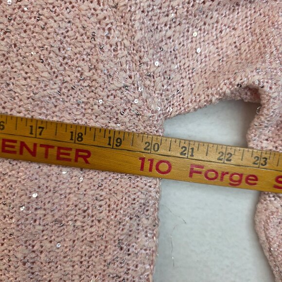 FDJ French Dressing Sequined Tunic Size L Blush Sparkle NYE Dainty Fairy y2k New - Picture 6 of 8